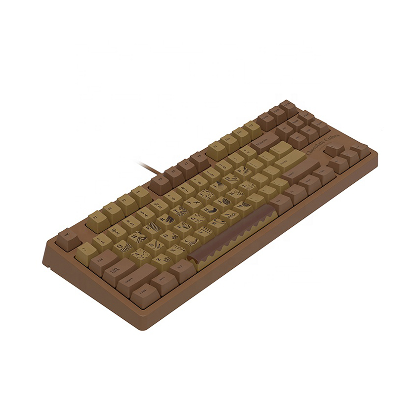 Bàn phím Ajazz AK533 Chocolate Cubes 87 Blue switch (USB/Ajazz Firstblood switch/PBT/màu chocolate)