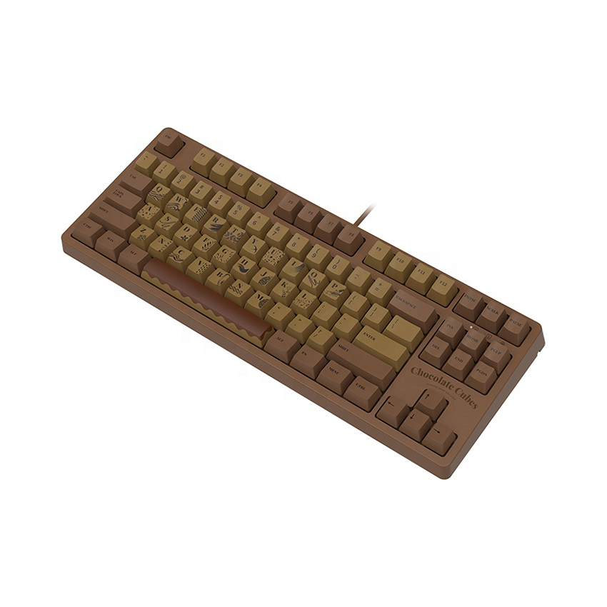 Bàn phím Ajazz AK533 Chocolate Cubes 87 Blue switch (USB/Ajazz Firstblood switch/PBT/màu chocolate)