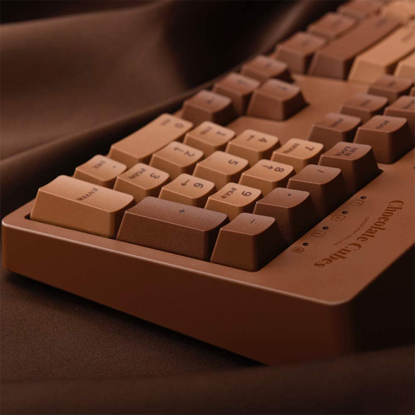 Bàn phím Ajazz AK533 Chocolate Cubes 104 Blue switch (USB/Ajazz Firstblood switch/PBT/màu chocolate)