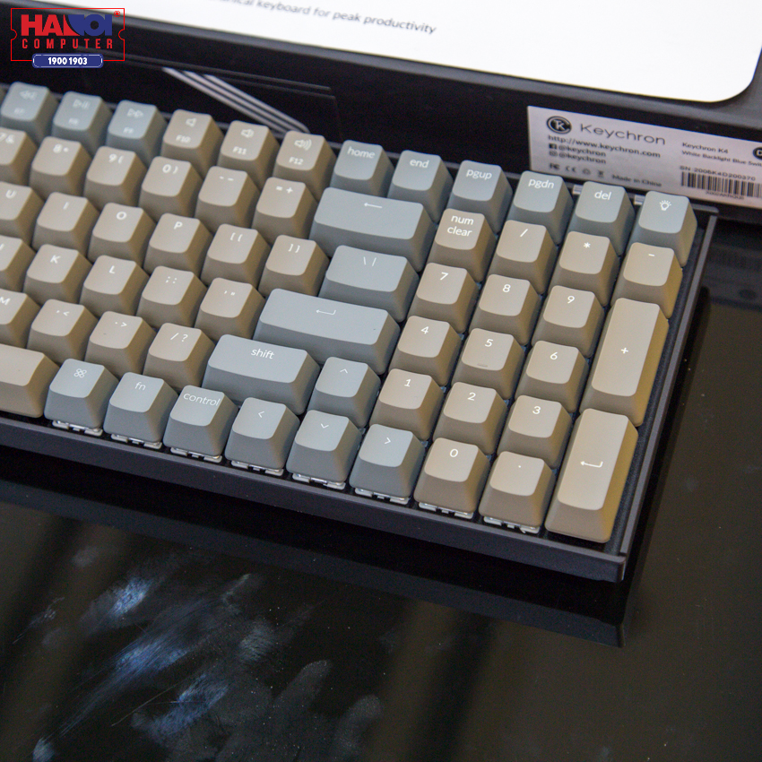 Bàn phím cơ Keychron K4 D2 (ver2 Gateron Blue switch/nhựa/đơn led)