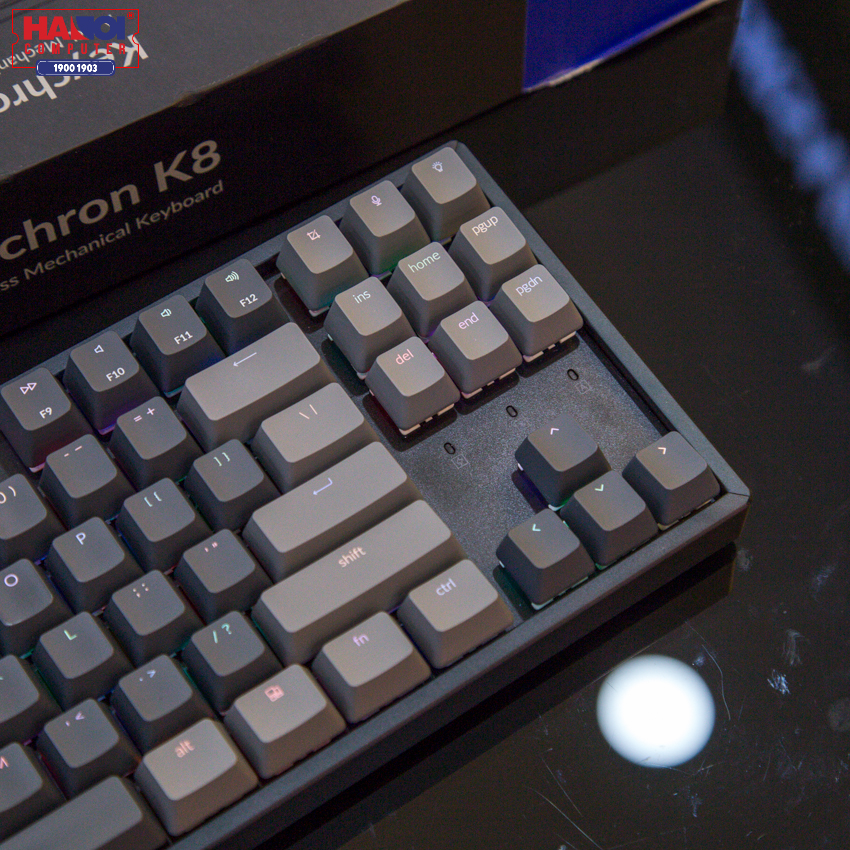 Bàn phím cơ Keychron K8 C3 (Gateron Brown switch/nhôm/RGB)