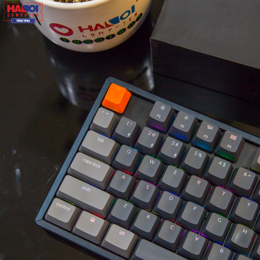 Bàn phím cơ Keychron K8 J3 (Gateron Brown switch/nhôm/RGB/Hotswap)