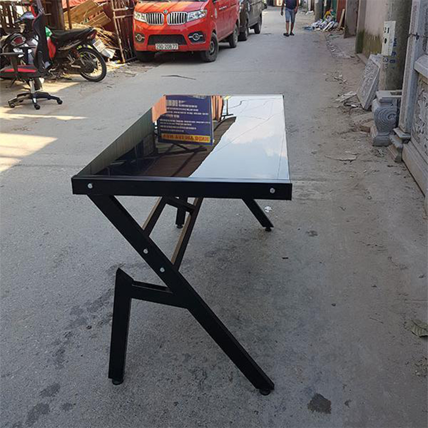 Bàn Game R-Deck Black  (Khung Kim Loại, Mặt Kính Cường Lực 8 mm)