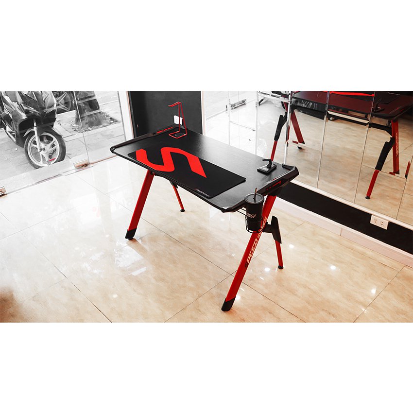 Bàn Gaming Speed R1 Red (KhungKim Loại/ Mặt Gỗ )
