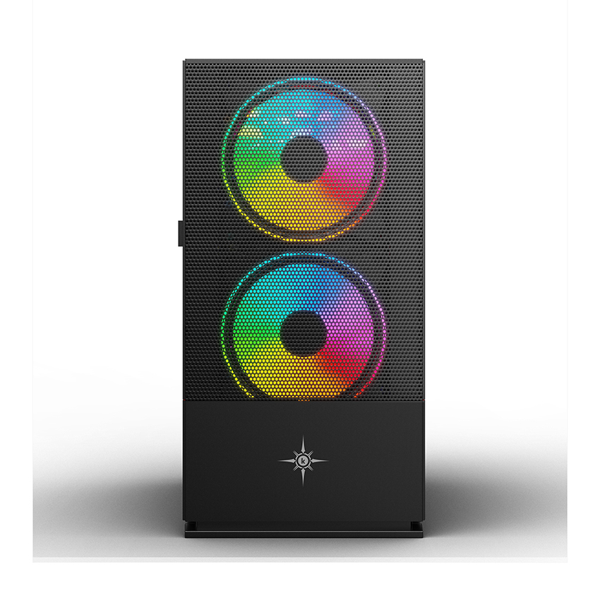 Vỏ case KENOO ESPORT G562 -3F - Black 3 fan RGB (Mid Tower/ Màu Đen)