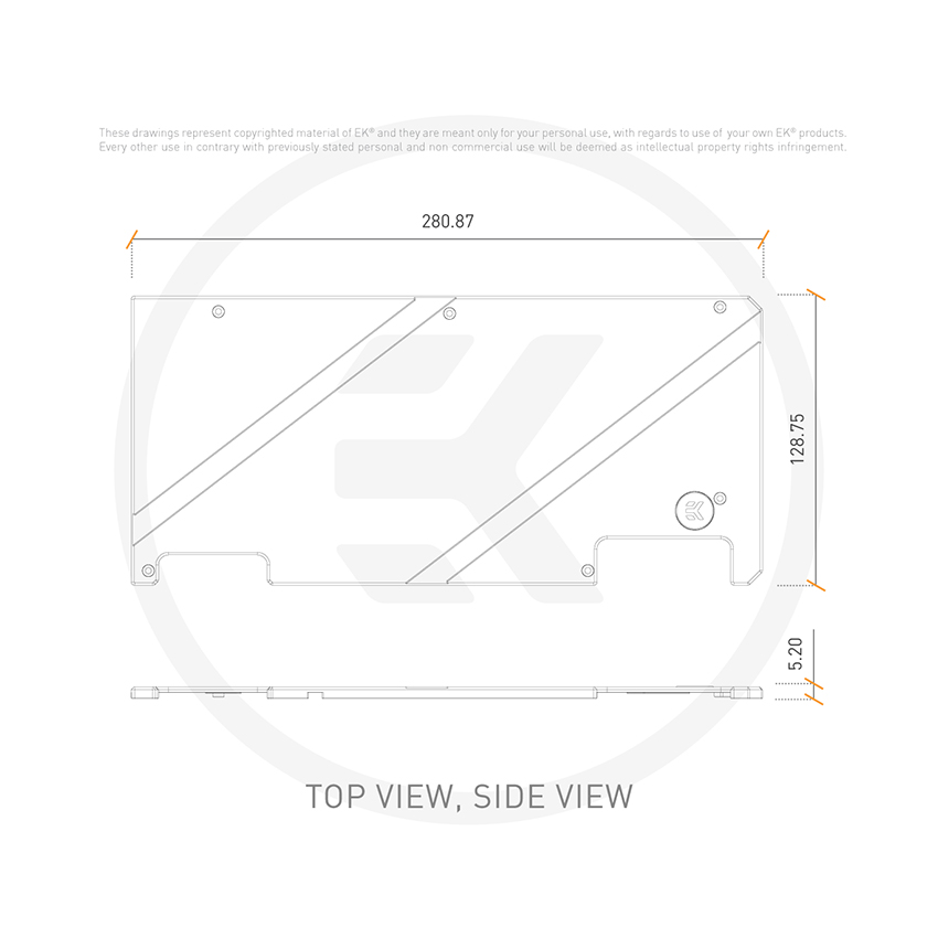 EK-Quantum Vector Strix RTX 3070/3080/3090 Backplate - Black