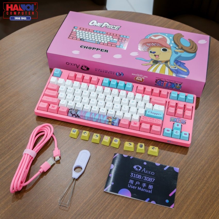 Bàn phím cơ AKKO 3087 v2 One Piece - Chopper (USB/AKKO Pink switch)