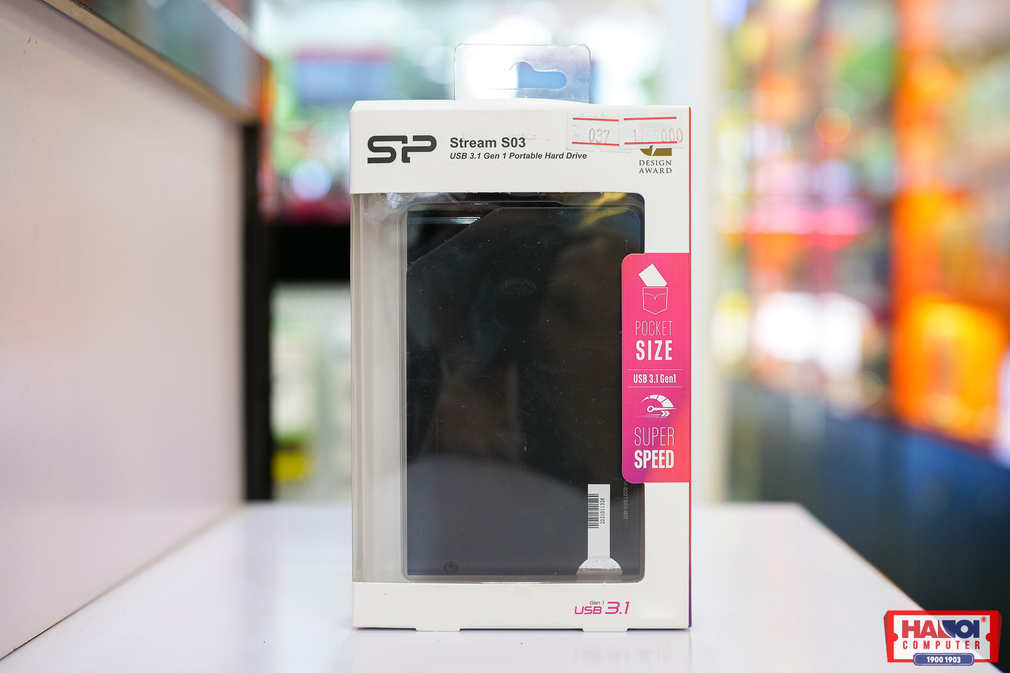 Ổ cứng di động SILICON POWER Stream S03 1TB Black, 2.5 inch (USB 3.1 Gen1/USB 3.0) - SP010TBPHDS03S3K