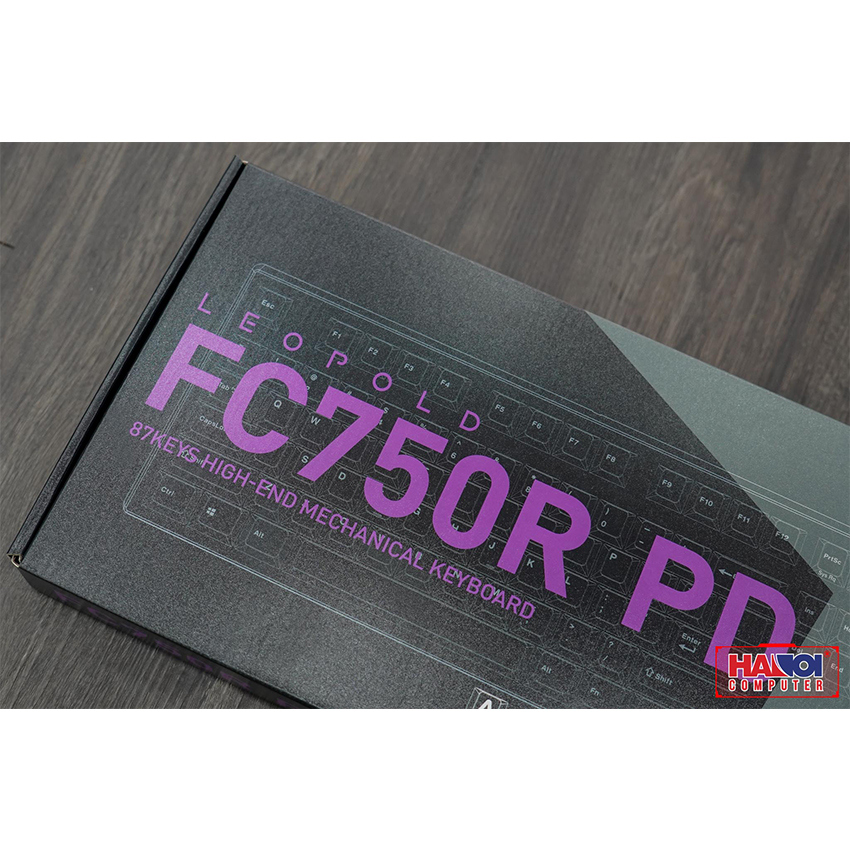 Bàn phím cơ Leopold FC750RPD (USB/PBT Doubleshot/Grey Purple/Silent Red sw)