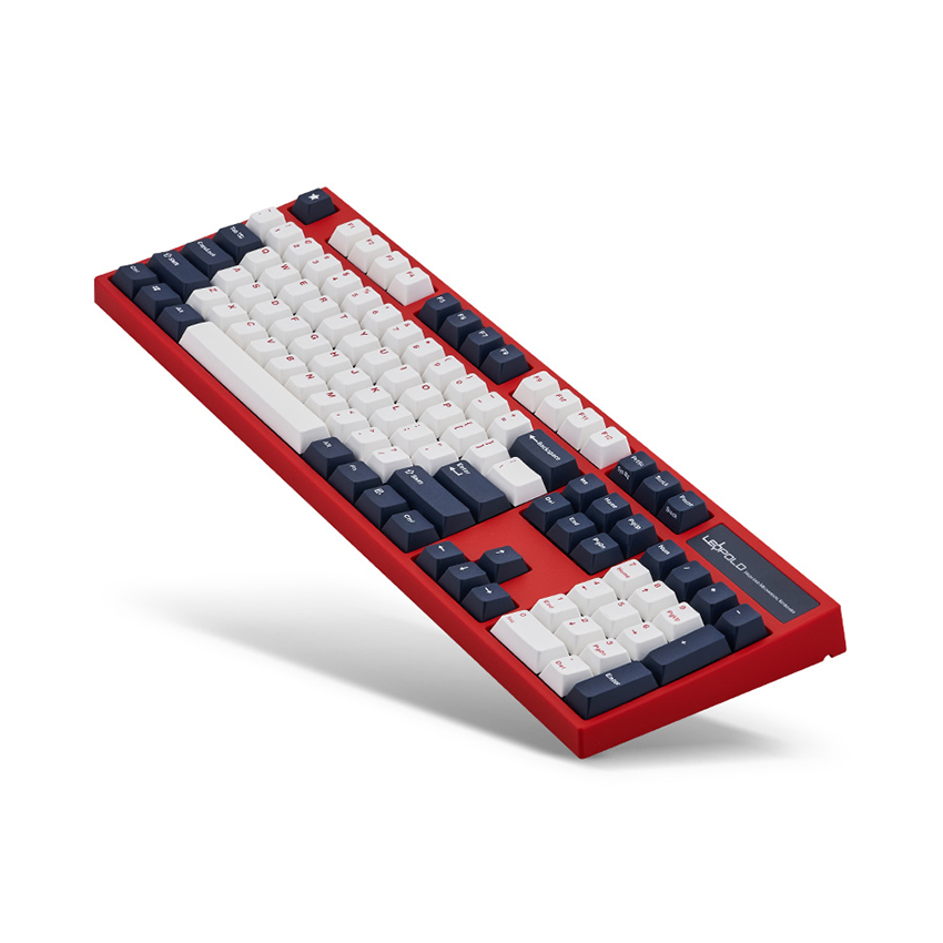 Bàn phím cơ Leopold FC900RPD Blue Star (USB/PBT Doubleshot/White Navy/Red case/Silent Red sw)