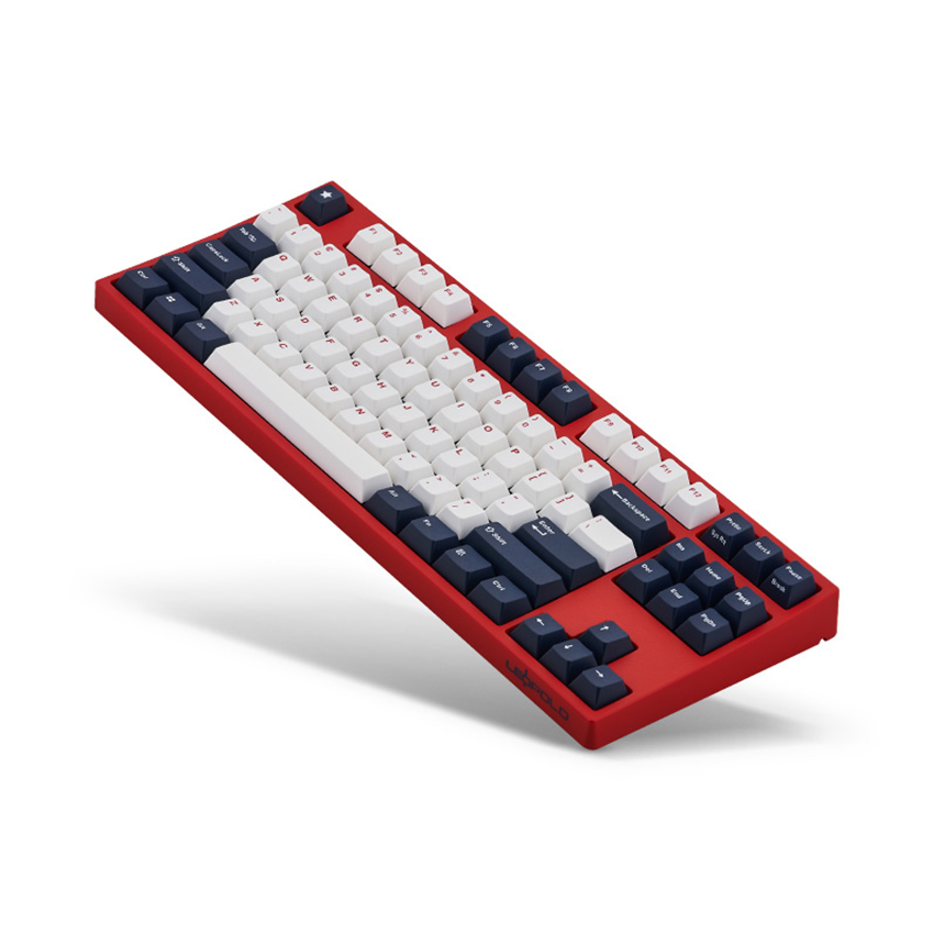 Bàn phím cơ Leopold FC750RPD Blue Star (USB/PBT Doubleshot/White Navy/Red case/Brown sw)