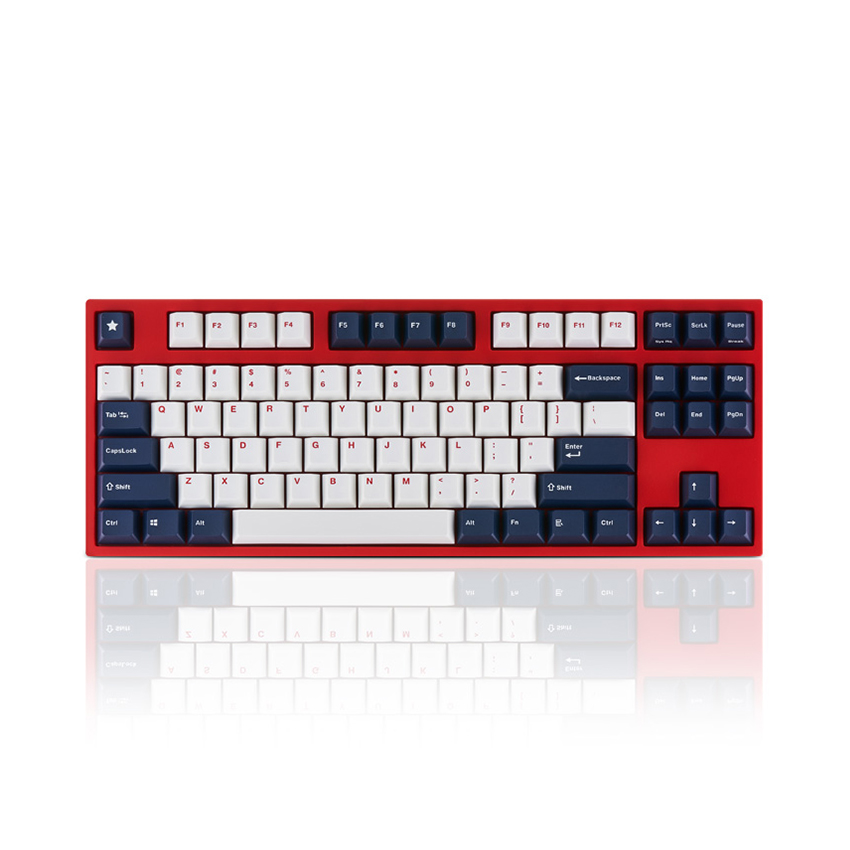 Bàn phím cơ Leopold FC750RPD Blue Star (USB/PBT Doubleshot/White Navy/Red case/Brown sw)