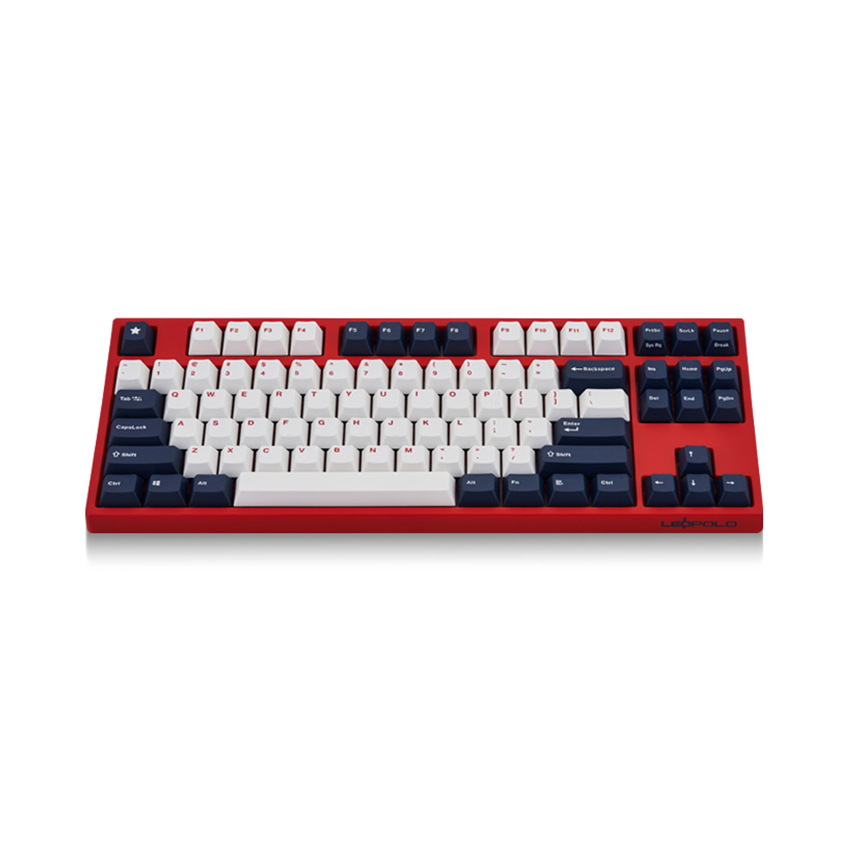 Bàn phím cơ Leopold FC750RPD Blue Star (USB/PBT Doubleshot/White Navy/Red case/Brown sw)