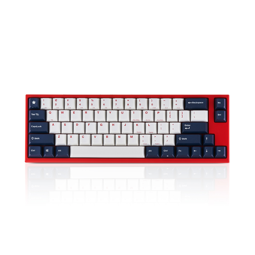 Bàn phím cơ Leopold FC660MPD Blue Star (USB/PBT Doubleshot/White Navy/Red case/Blue sw)