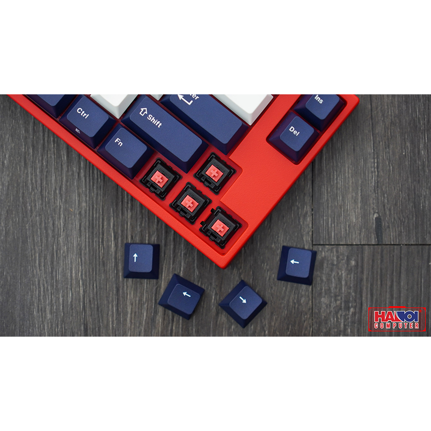 Bàn phím cơ Leopold FC660MPD Blue Star (USB/PBT Doubleshot/White Navy/Red case/Red sw)