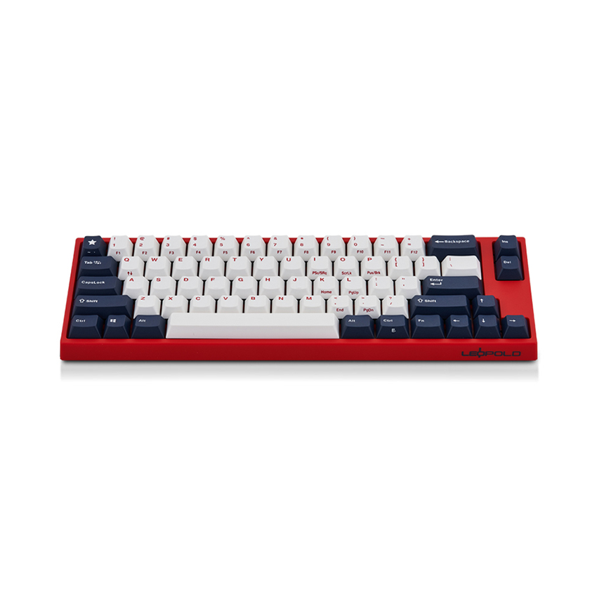 Bàn phím cơ Leopold FC660MPD Blue Star (USB/PBT Doubleshot/White Navy/Red case/Silent Red sw)