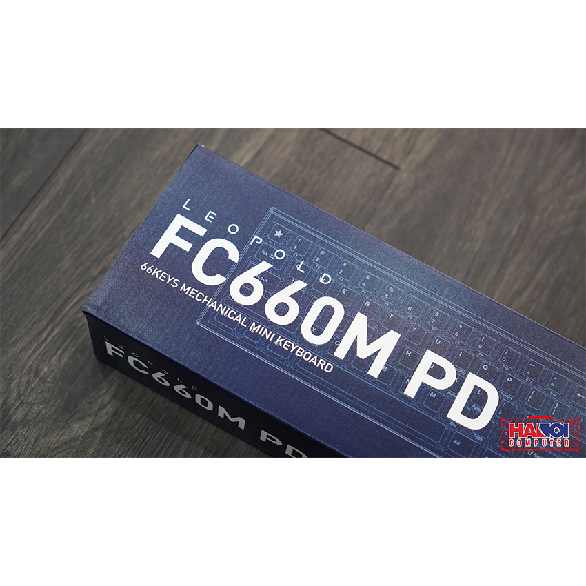 Bàn phím cơ Leopold FC660MPD Blue Star (USB/PBT Doubleshot/White Navy/Red case/Silent Red sw)
