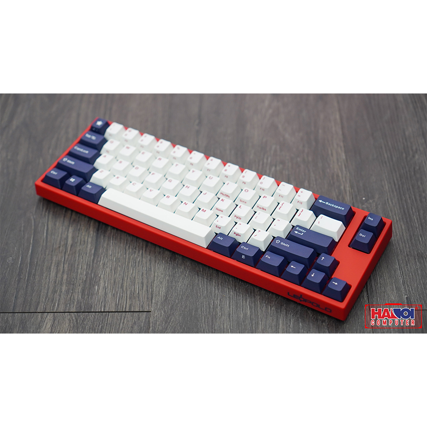 Bàn phím cơ Leopold FC660MPD Blue Star (USB/PBT Doubleshot/White Navy/Red case/Silent Red sw)