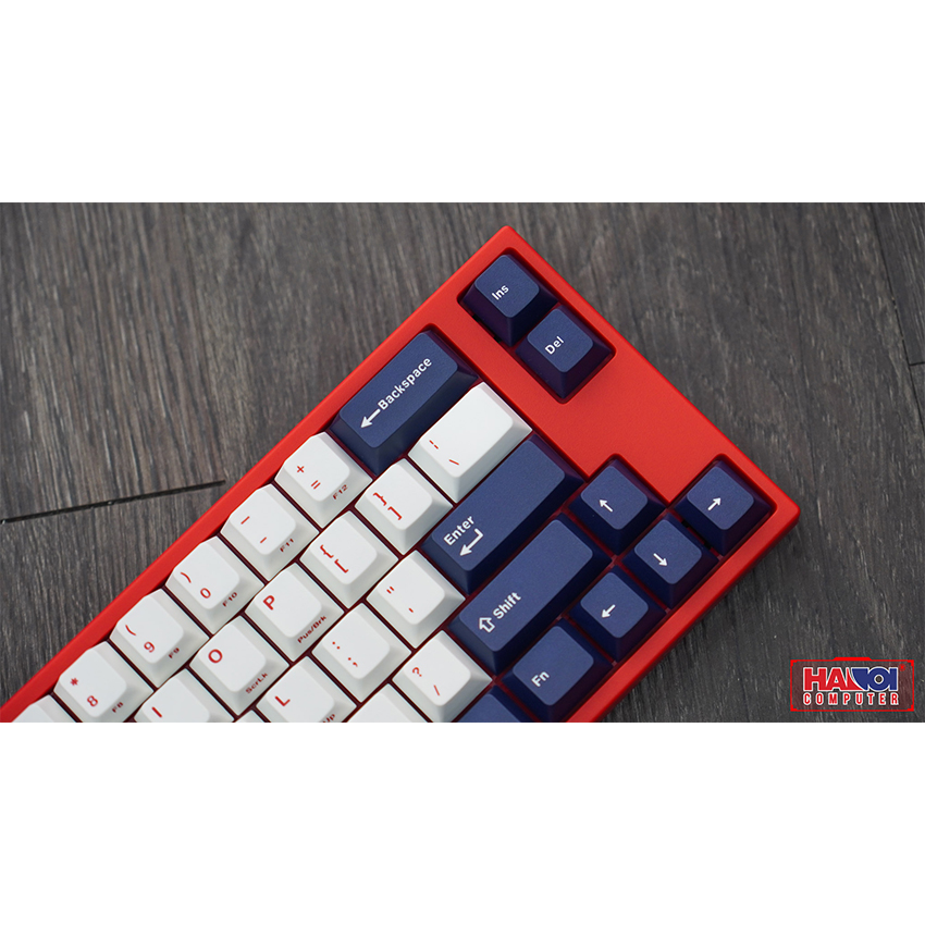 Bàn phím cơ Leopold FC660MPD Blue Star (USB/PBT Doubleshot/White Navy/Red case/Silent Red sw)