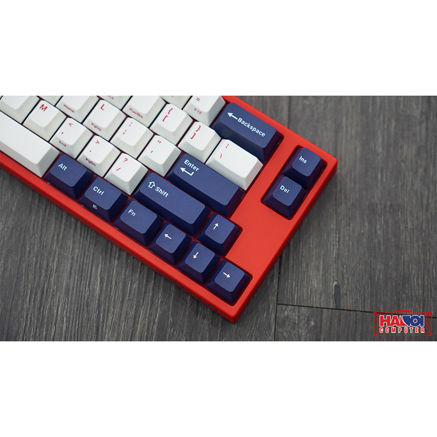Bàn phím cơ Leopold FC660MPD Blue Star (USB/PBT Doubleshot/White Navy/Red case/Silent Red sw)
