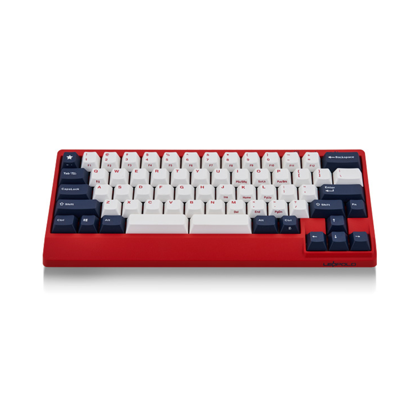 Bàn phím cơ Leopold FC650MDS PD Blue Star (USB/PBT Doubleshot/White Navy/Red case/Silent Red sw)