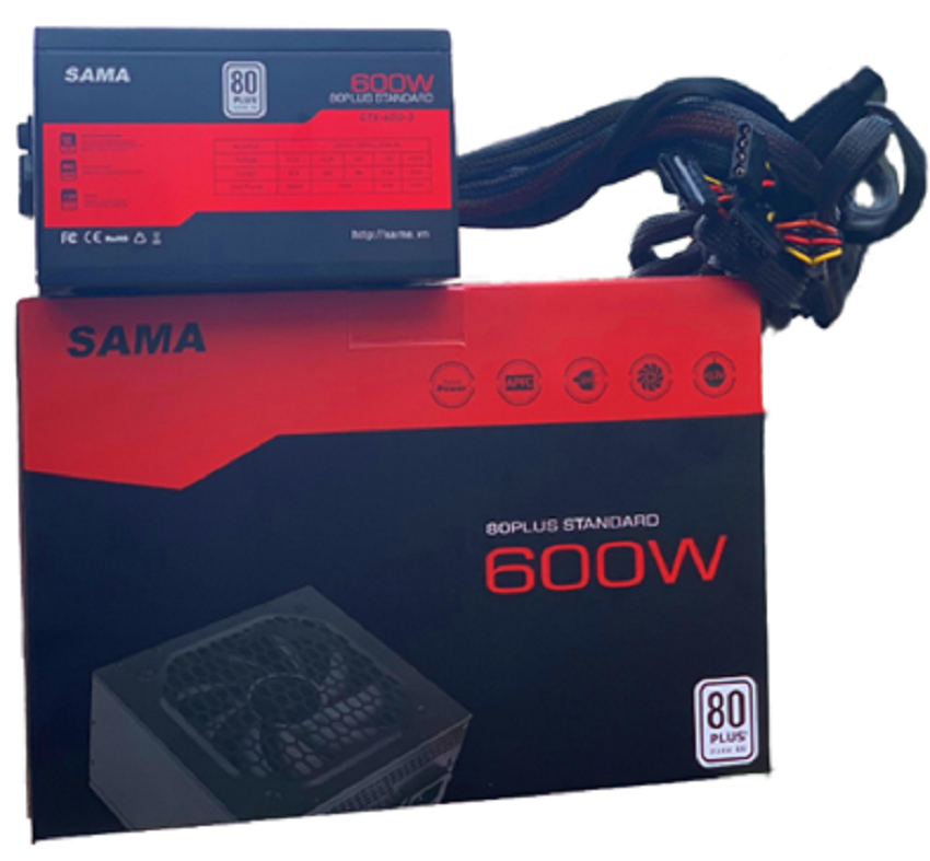 Nguồn SAMA GTX-600-2 600W ( 80 Plus /Màu Đen)
