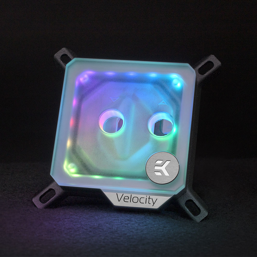 EK-Quantum Velocity D-RGB - Nickel + Frosted Plexi