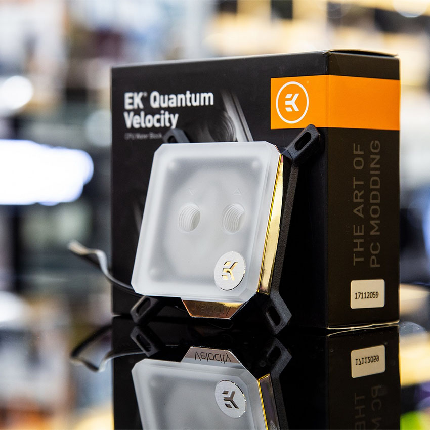 EK-Quantum Velocity D-RGB - Nickel + Frosted Plexi