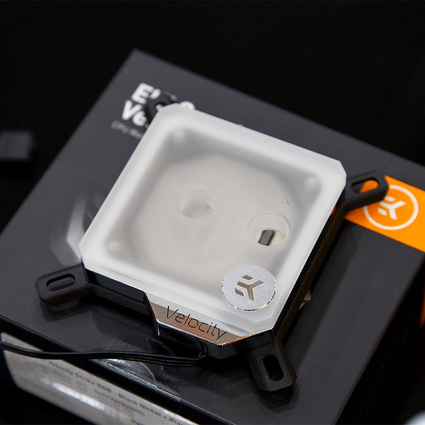EK-Quantum Velocity D-RGB - Nickel + Frosted Plexi