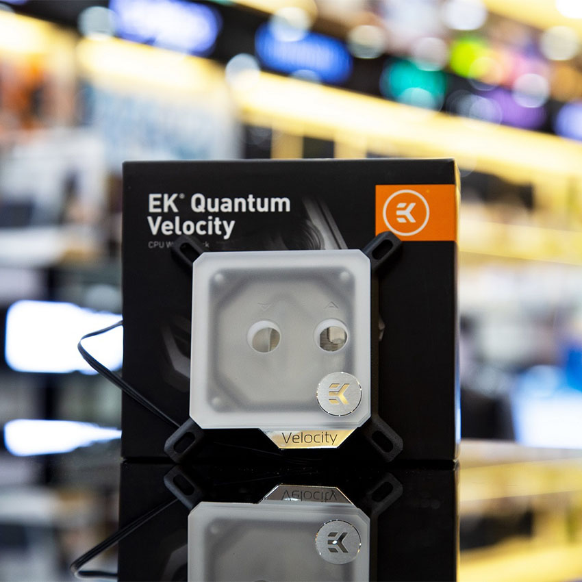 EK-Quantum Velocity D-RGB - Nickel + Frosted Plexi