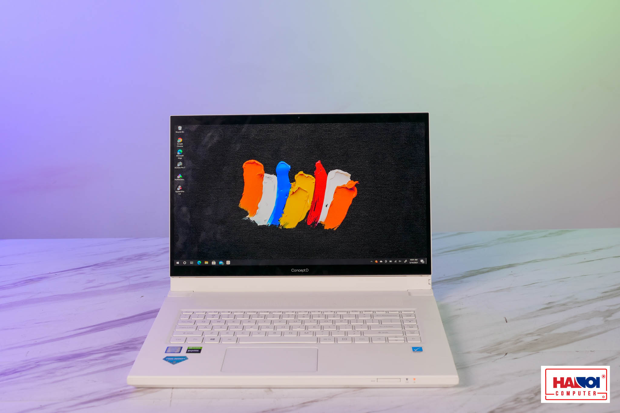 Laptop Đồ họa ConceptD 7 Ezel Pro CC715-91P-X8CX (NX.C5FSV.001) (Xeon W 10885M/32GB RAM/2TB SSD/Quadro RTX5000 16G/15.6 inch UHD 4K Touch/Bút/Win10 Pro/Trắng)
