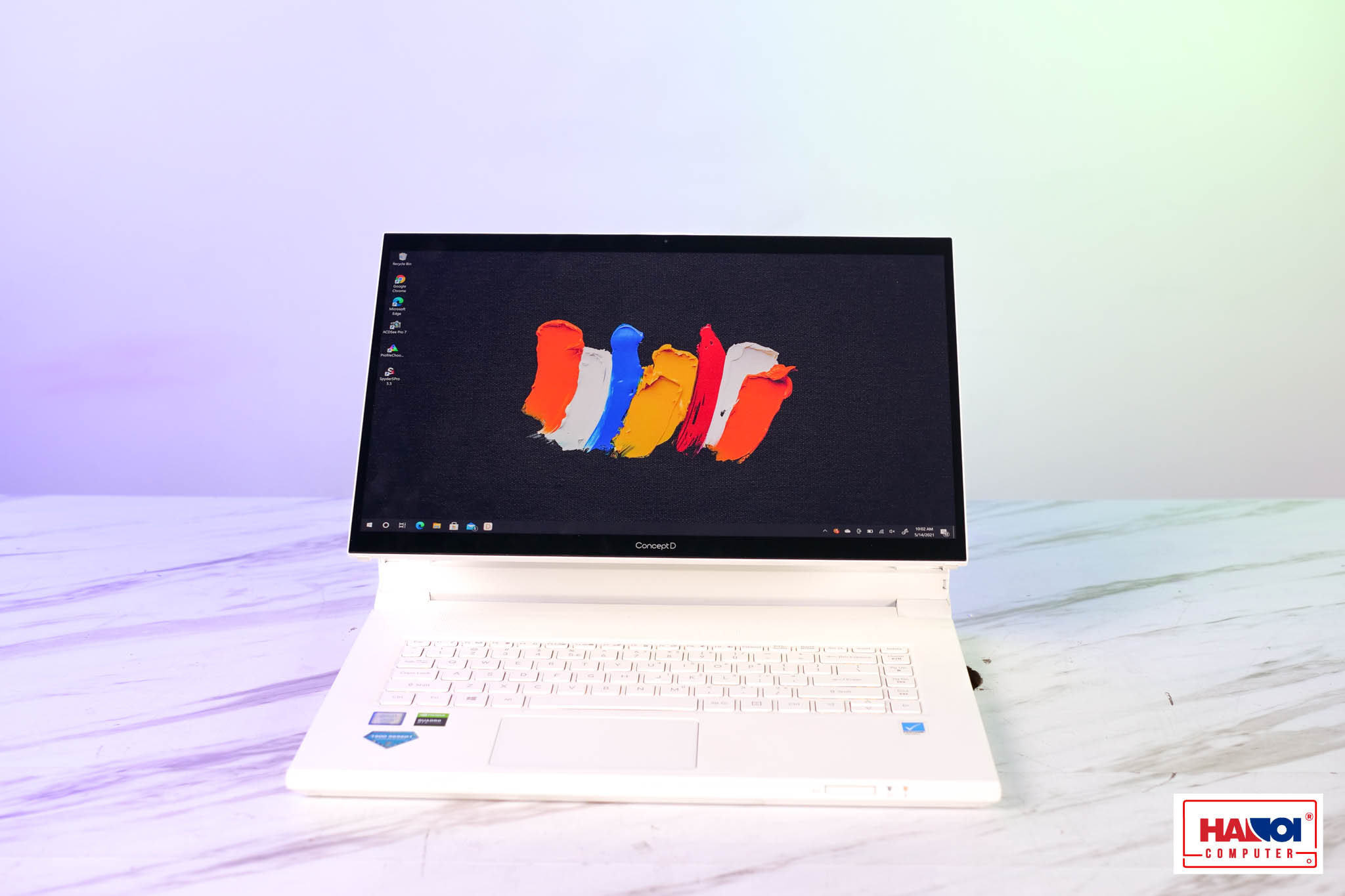 Laptop Đồ họa ConceptD 7 Ezel Pro CC715-91P-X8CX (NX.C5FSV.001) (Xeon W 10885M/32GB RAM/2TB SSD/Quadro RTX5000 16G/15.6 inch UHD 4K Touch/Bút/Win10 Pro/Trắng)