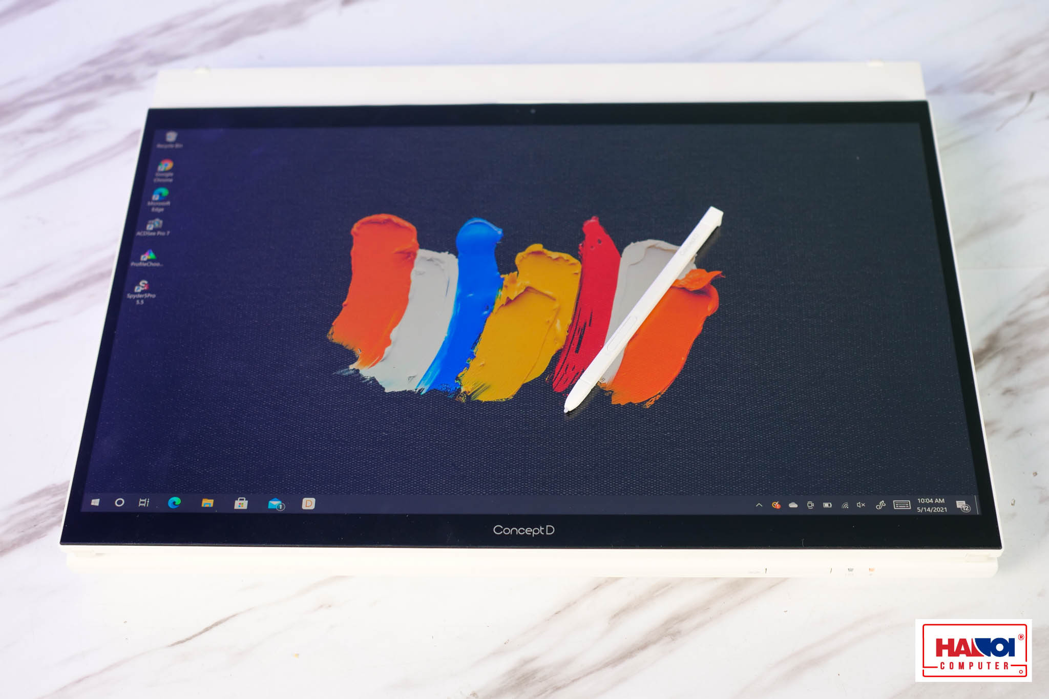 Laptop Đồ họa ConceptD 7 Ezel Pro CC715-91P-X8CX (NX.C5FSV.001) (Xeon W 10885M/32GB RAM/2TB SSD/Quadro RTX5000 16G/15.6 inch UHD 4K Touch/Bút/Win10 Pro/Trắng)