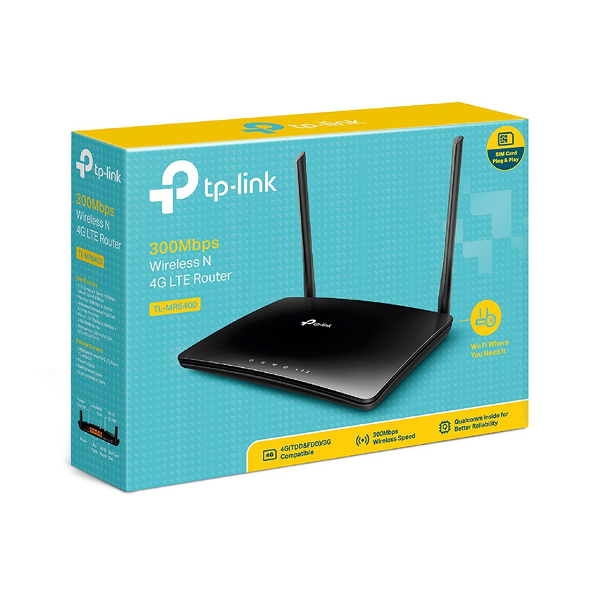 Bộ phát 4G TP-LinkTL-MR6400 Wireless N300 Mbps