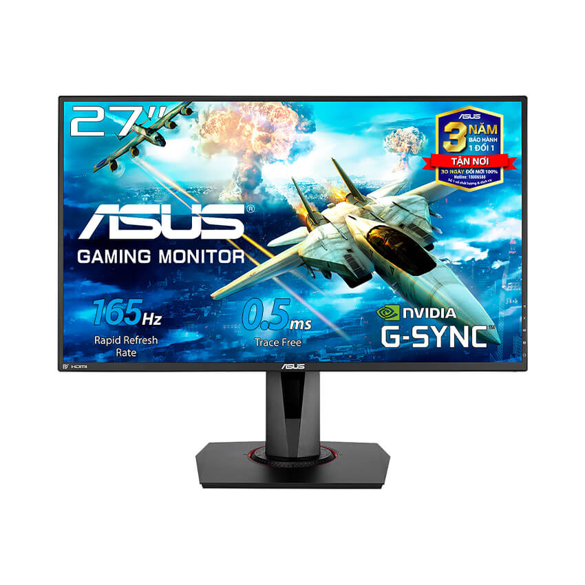Màn hình Asus VG278QR (27 inch/FHD/TN/G-SYNC/165Hz/0.5ms/HDMI+DP+DVI/400cd/m²/G Sync) (HÀNG THANH LÝ)