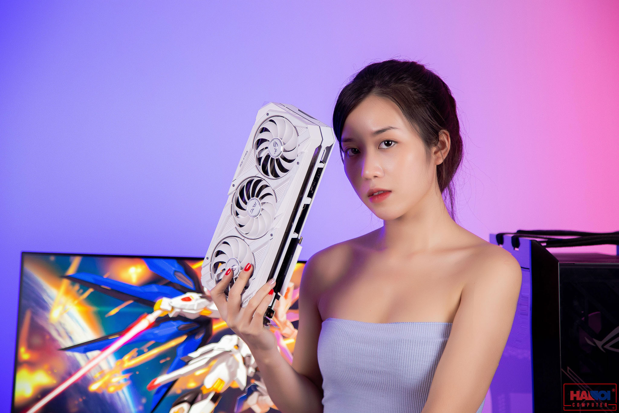 Card màn hình ASUS ROG STRIX RTX 3080-O10G-WHITE (10GB GDDR6X, 320-bit, HDMI +DP, 3x8-pin)
