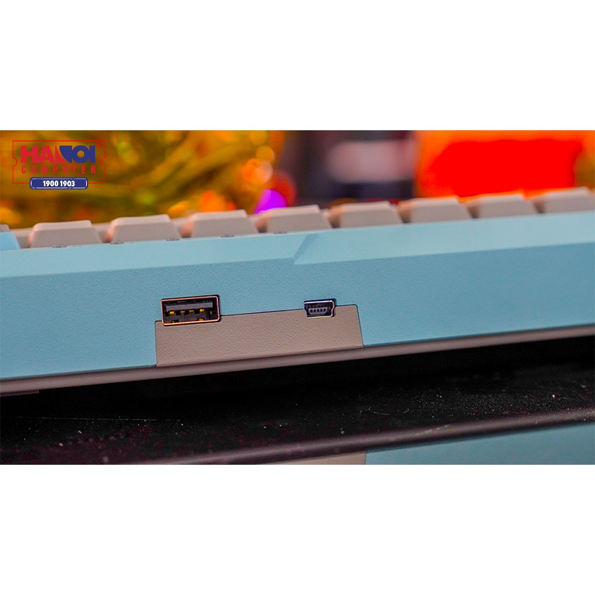Bàn phím cơ Không dây Filco Majestouch Minila Air-R Convertible Asagi (Bluetooth/Red switch) (FFBTR63MRL/EAG)