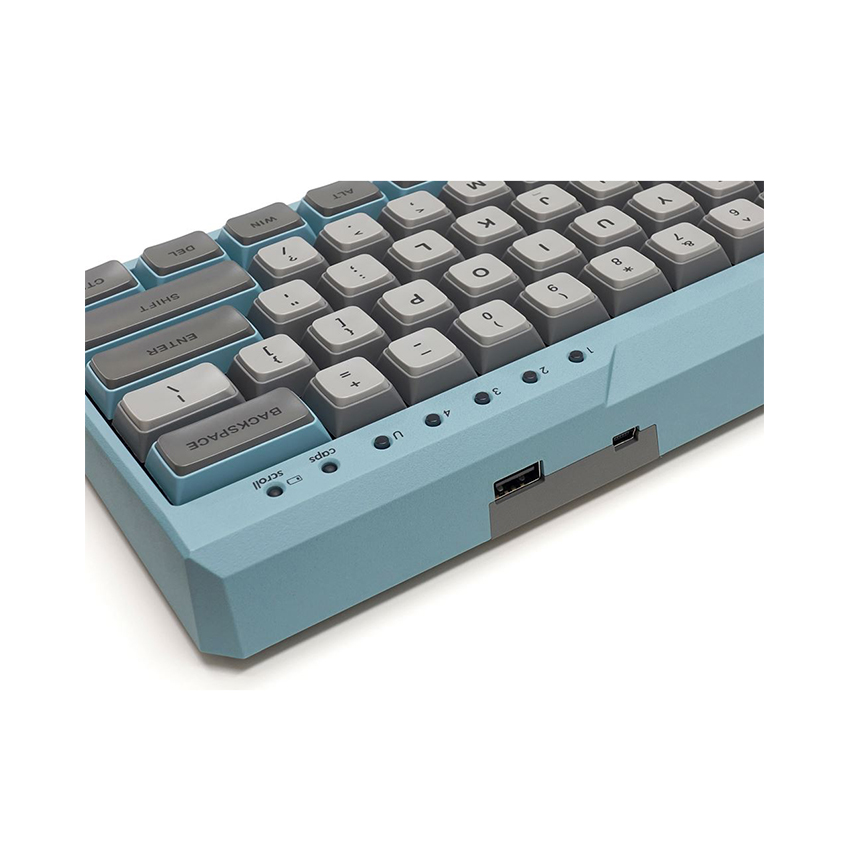 Bàn phím cơ Không dây Filco Majestouch Minila Air-R Convertible Asagi (Bluetooth/Blue switch) (FFBTR63MC/EAG)