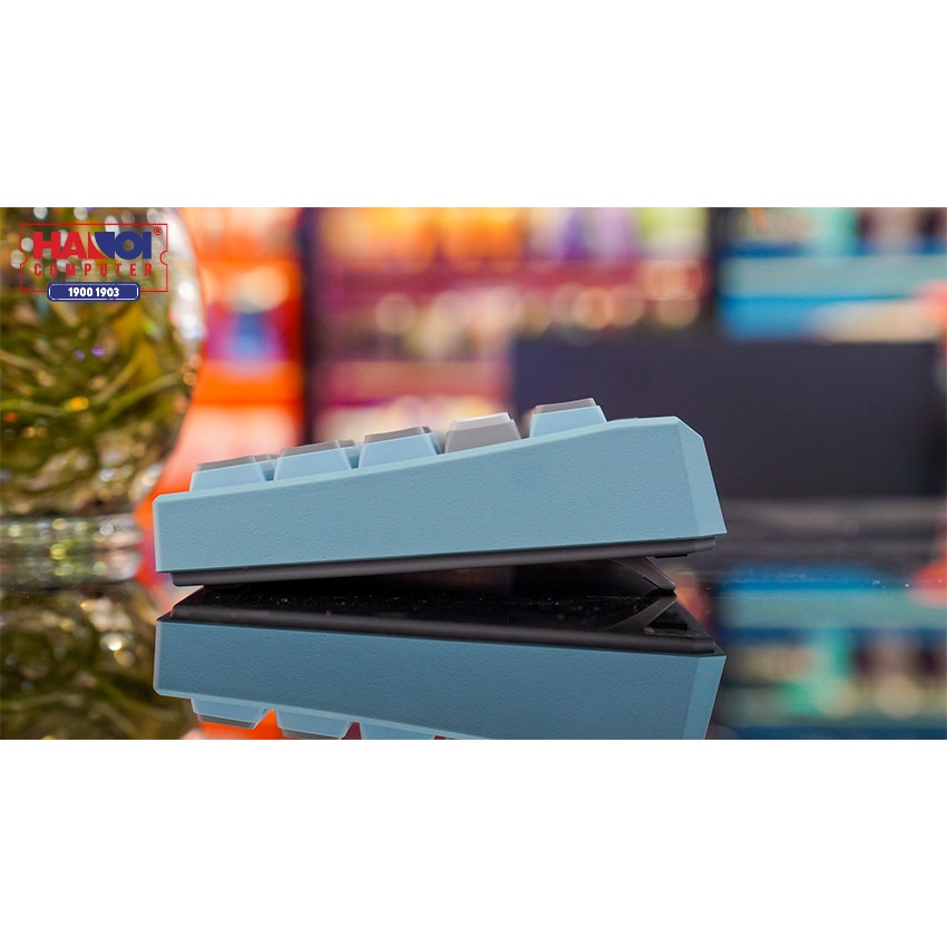 Bàn phím cơ Không dây Filco Majestouch Minila Air-R Convertible Asagi (Bluetooth/Blue switch) (FFBTR63MC/EAG)