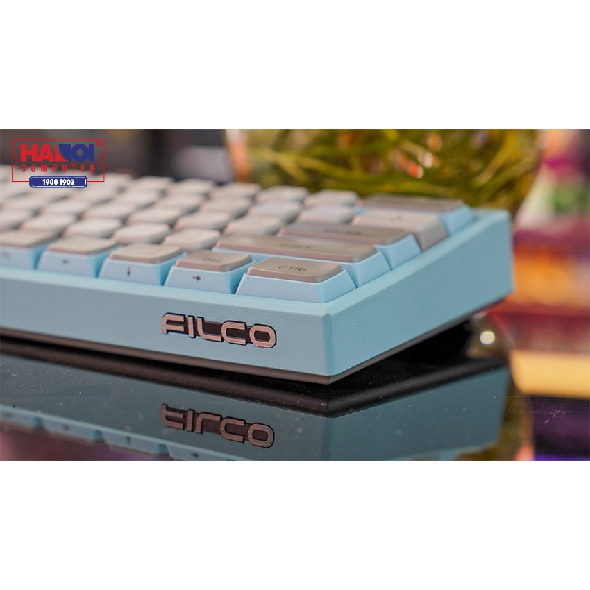 Bàn phím cơ Không dây Filco Majestouch Minila Air-R Convertible Asagi (Bluetooth/Black switch) (FFBTR63ML/EAG)