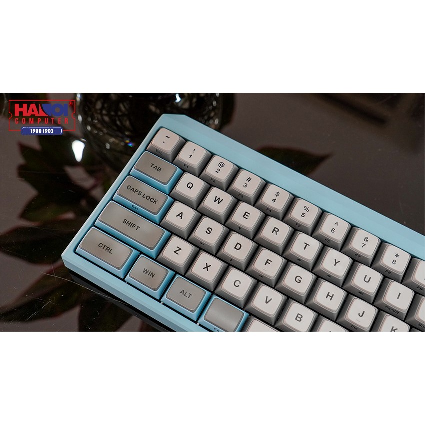 Bàn phím cơ Không dây Filco Majestouch Minila Air-R Convertible Asagi (Bluetooth/Black switch) (FFBTR63ML/EAG)