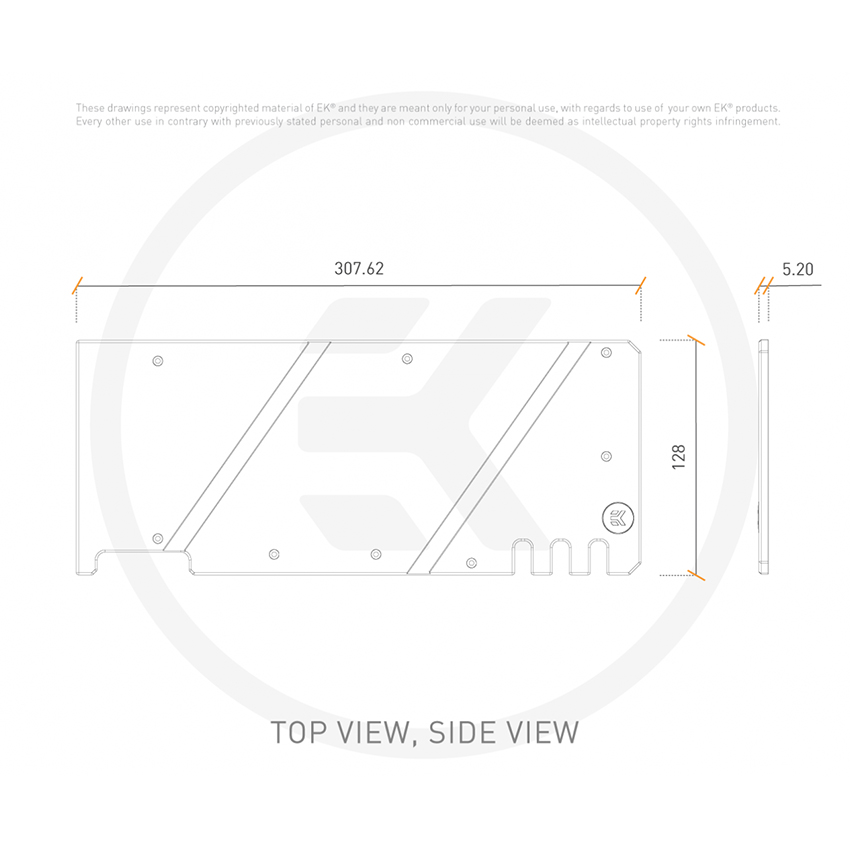 EK-Quantum Vector Trio RTX 3080/3090 Backplate - Nickel