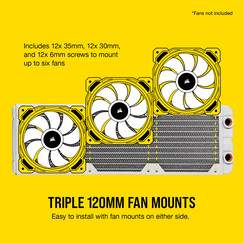 Corsair Hydro X Series XR5 360 - White (3x120mm radiator; 33mm thick) (CX-9030008-WW)