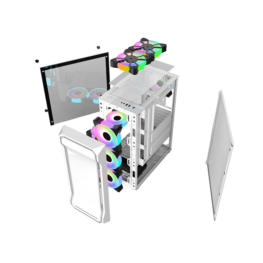 Vỏ Case MIK AH01 – WHITE (Mid Tower/ Màu Trắng)