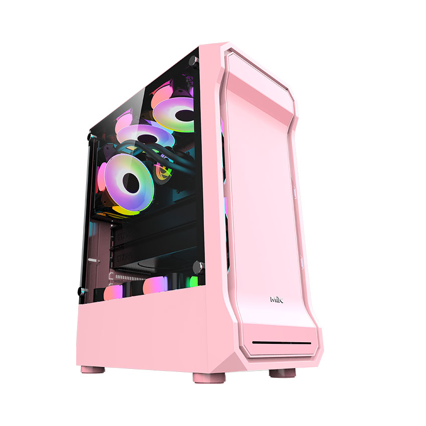 Vỏ Case MIK AH01 – PINK (Mid Tower/ Màu Hồng)