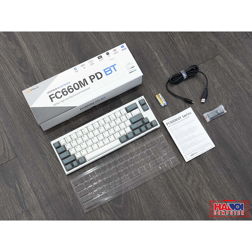 Bàn phím cơ không dây Leopold FC660MPD BT Brown switch (Bluetooth/Cherry/White Dark Grey)