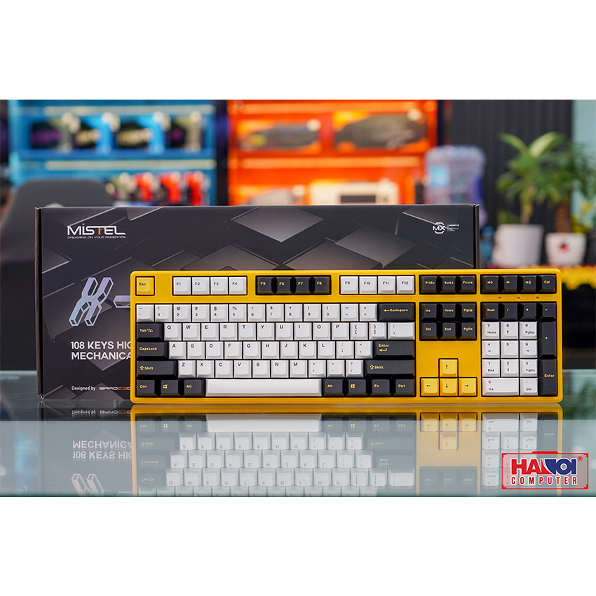 Bàn phím cơ Mistel X8 Bumble Bee Blue switch (USB/PBT/Cherry/Vàng-Đen)
