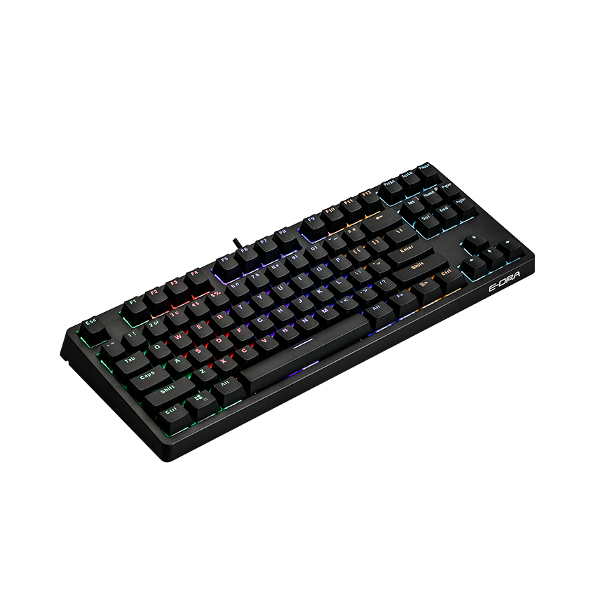 Bàn phím cơ Edra EK387 Huano brown sw (usb/màu đen/led rainbow)