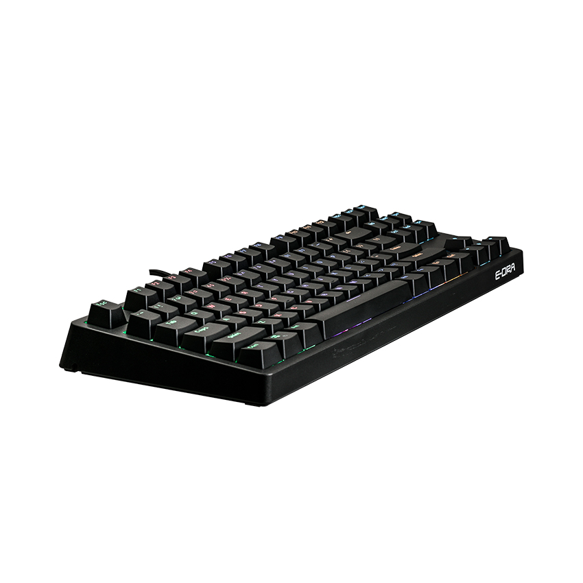 Bàn phím cơ Edra EK387 Huano brown sw (usb/màu đen/led rainbow)