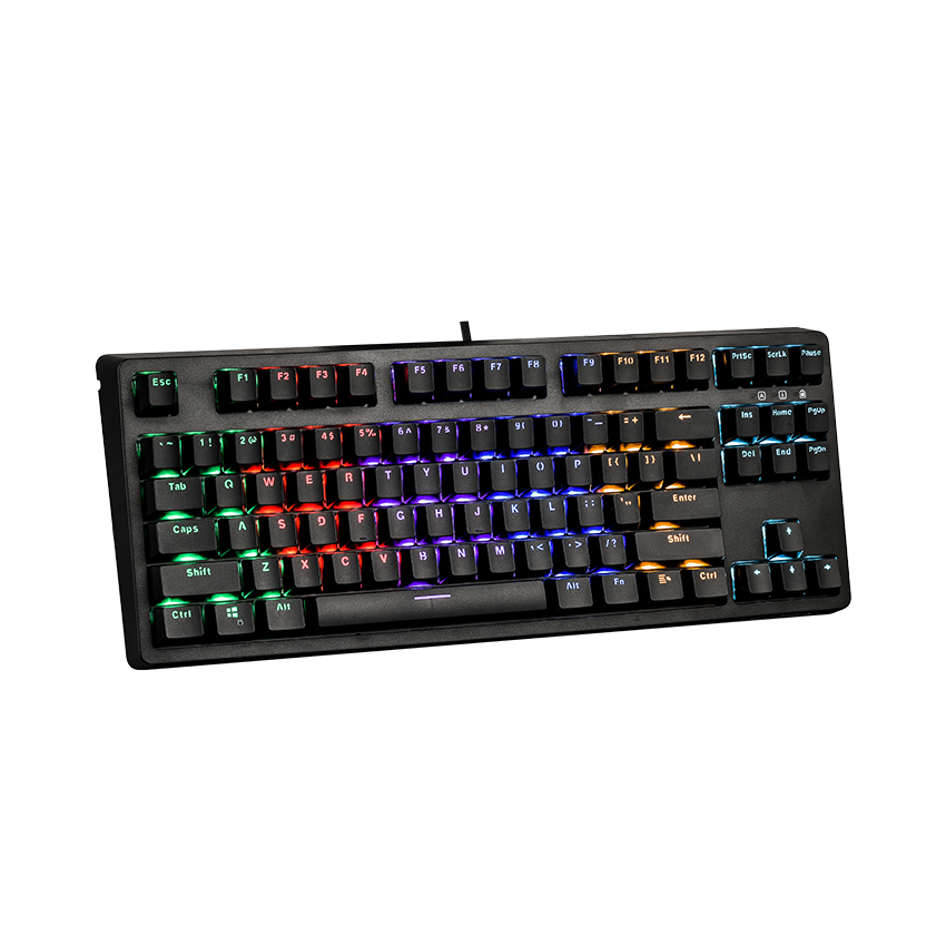 Bàn phím cơ Edra EK387 Huano brown sw (usb/màu đen/led rainbow)